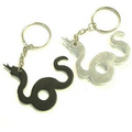 Snake Shape Aluminum Bottle Opener with Split Key Ring